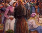 卡米耶 毕沙罗 : Market at Pontoise